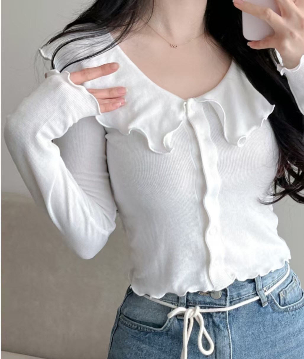 HAY KNOCK-헤이노크-OT韓國直郵㊣東大門實拍女裝新款25春夏長袖T恤HAY KNOCK-헤이노크-OT長袖T恤