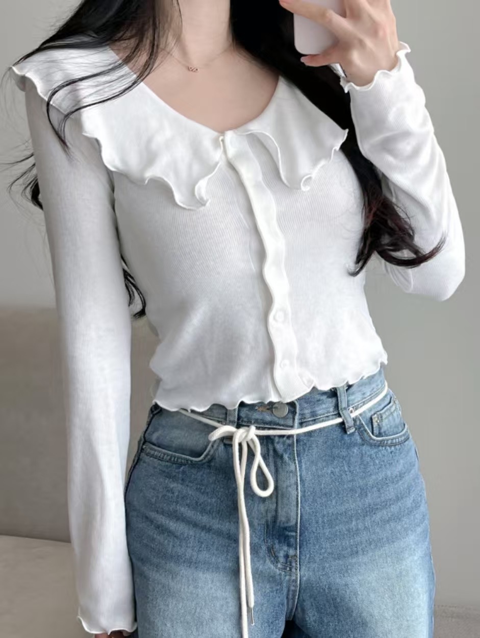 HAY KNOCK-헤이노크-OT韓國直郵㊣東大門實拍女裝新款25春夏長袖T恤HAY KNOCK-헤이노크-OT長袖T恤