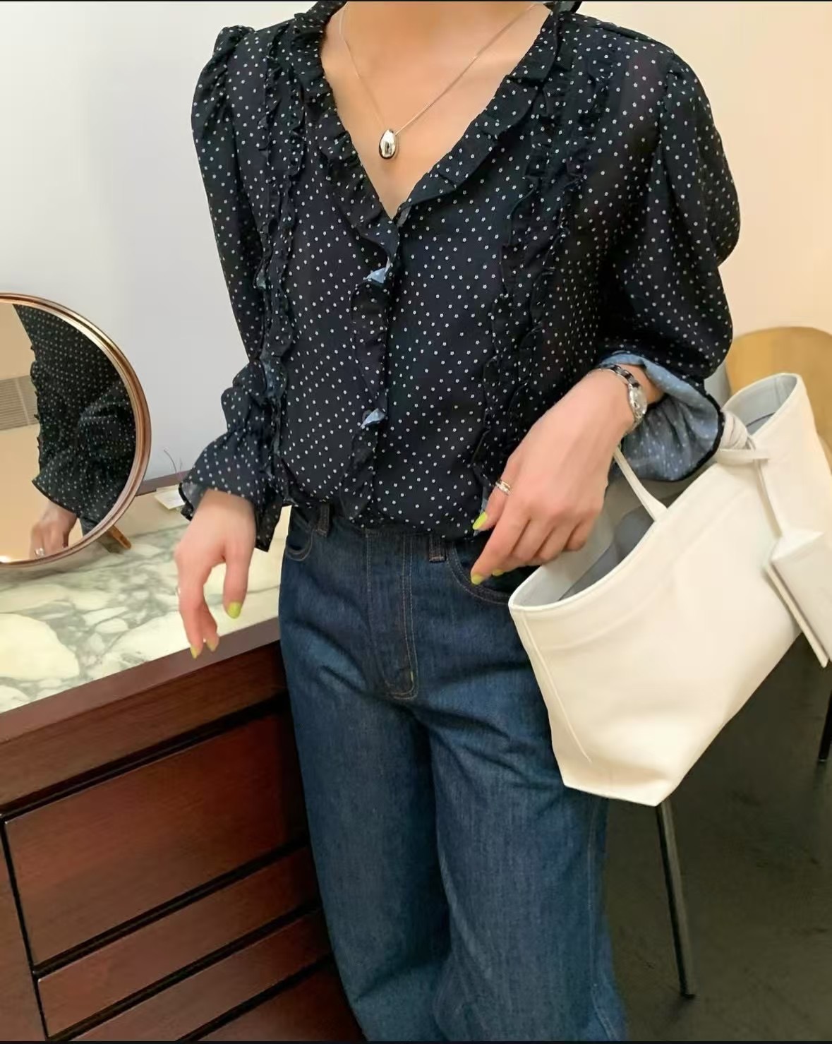FEVER韓國直郵女裝新款休閑熱賣時尚真品職業25春夏襯衫蕾絲衫FEVER襯衫/蕾絲衫圖色3