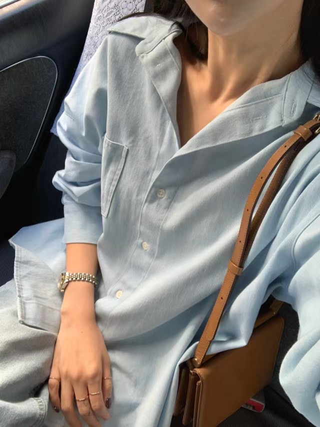 FEVER東大門實拍女裝新款真品25春夏休閑熱賣時尚襯衫蕾絲衫FEVER襯衫/蕾絲衫