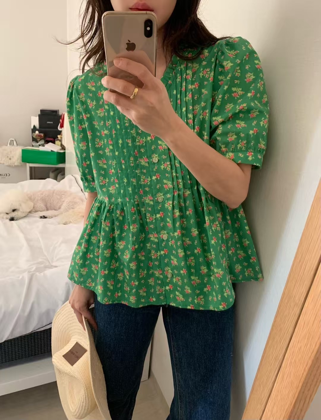 FEVER韓國直郵女裝新品25春夏休閑推薦真品時尚熱賣襯衫蕾絲衫FEVER襯衫/蕾絲衫