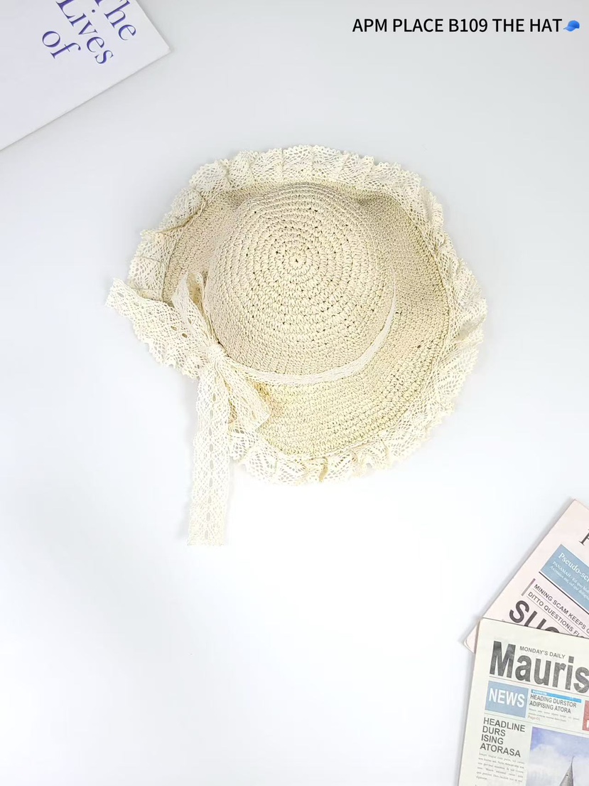 THE HAT-P東大門直郵女士新款真品熱賣25春夏職業帽子蕾絲THE HAT帽子