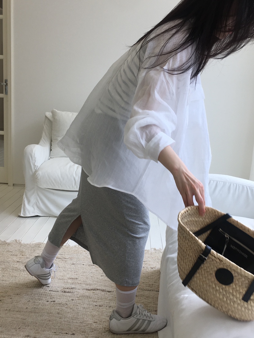 SPREAD韓國代購女士新款真品推薦職業人氣熱賣襯衫蕾絲衫亞麻SPREAD襯衫/蕾絲衫