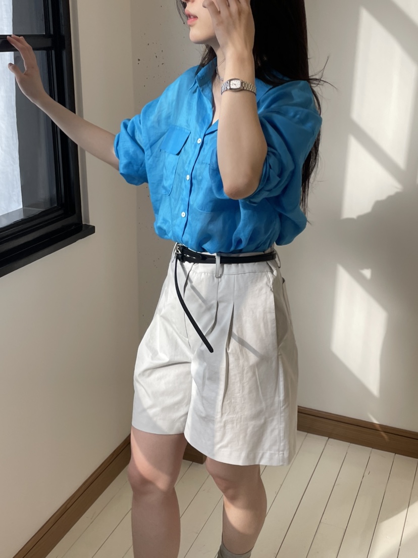 SPREAD韓國代購女士新款真品推薦職業人氣熱賣襯衫蕾絲衫亞麻SPREAD襯衫/蕾絲衫