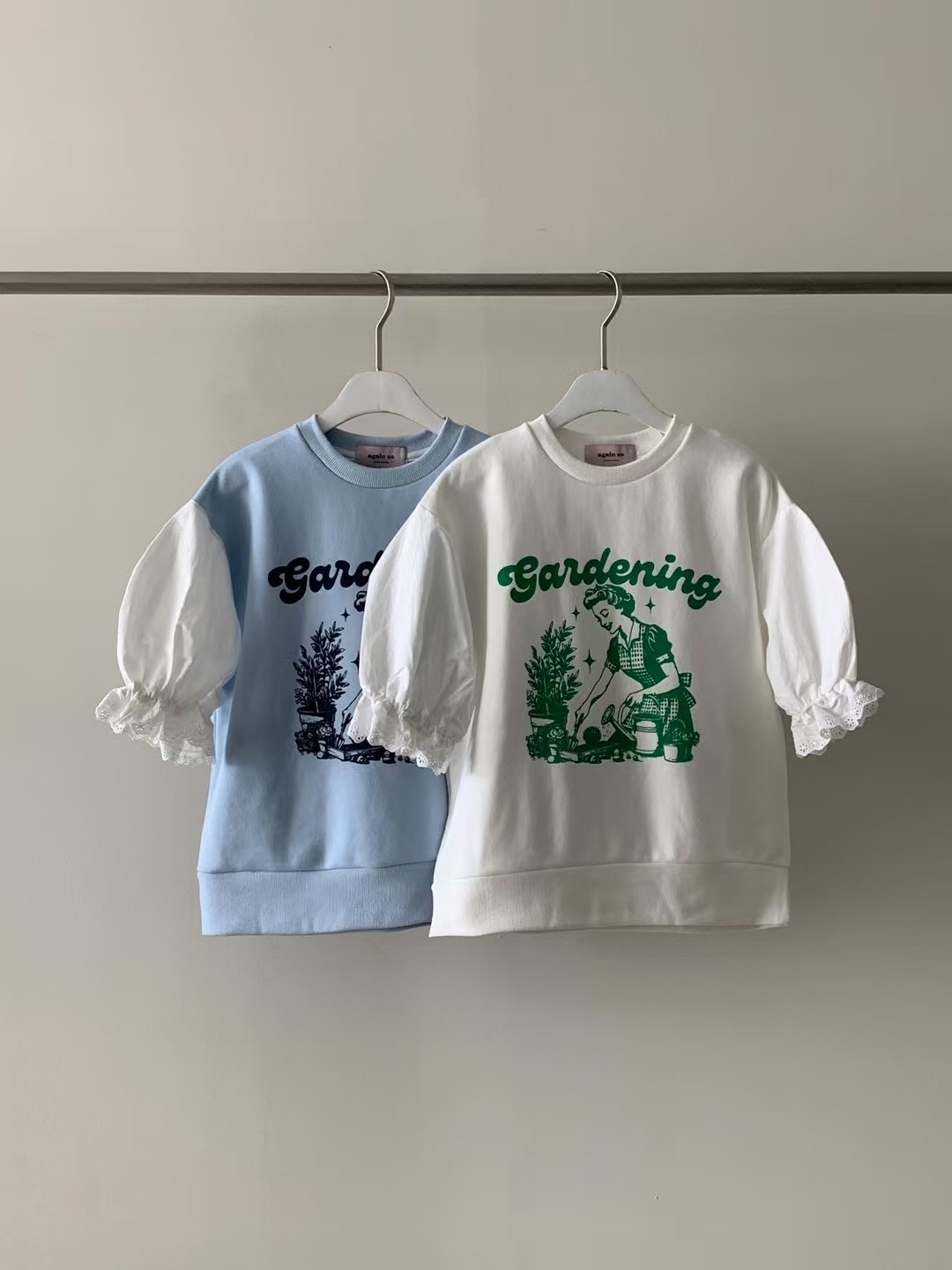 AGAIN US韓國直郵女士新品推薦職業人氣25春夏真品熱賣T恤AGAIN UST恤圖色1左一色