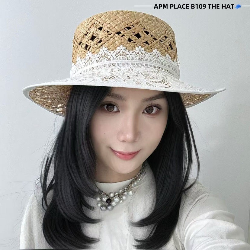 THE HAT-P東大門實拍女裝新款熱賣真品人氣25春夏帽子蕾絲THE HAT帽子圖色2