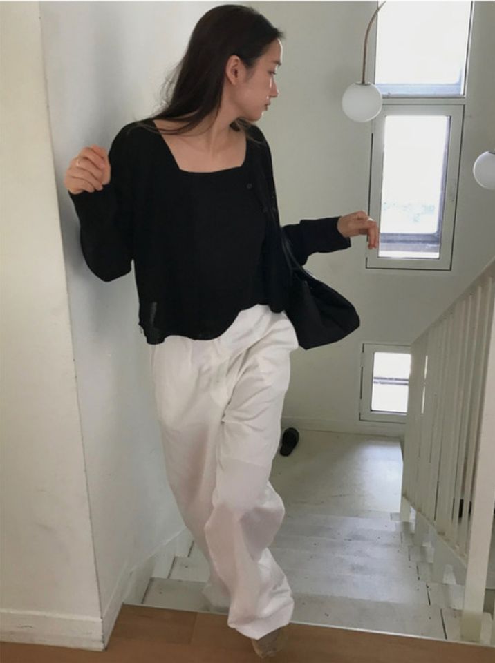LIVE FOREVER韓國直郵女士新品25春夏熱賣休閑推薦職業休閑褲LIVE FOR_EVER休閑褲
