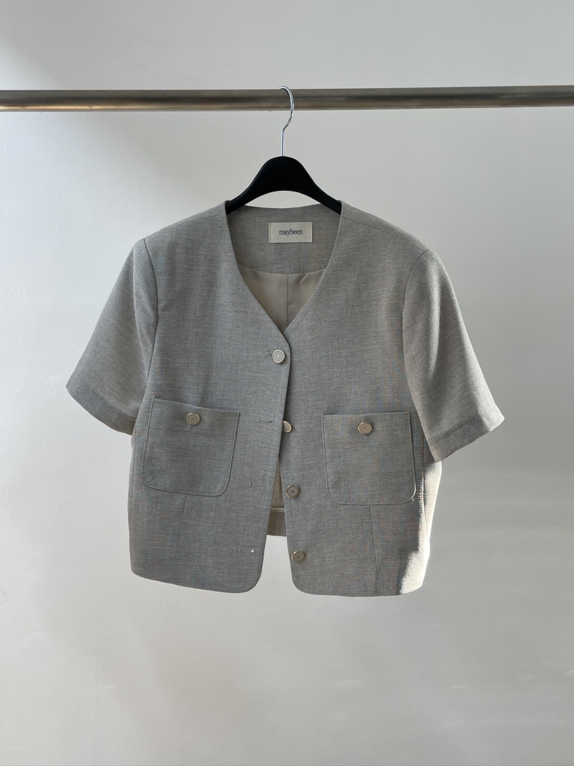 MAYBEEN東大門實拍女裝新款推薦真品25春夏職業時尚休閑夾克MAYBE&amp;CO夾克圖色2