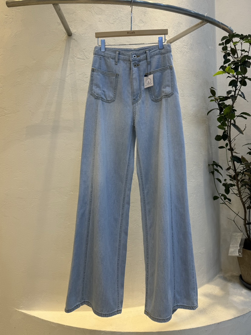 RIAH韓國代購女裝新款職業推薦真品25春夏時尚人氣熱賣牛仔褲RIAH牛仔褲圖色1