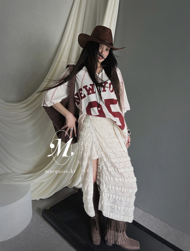 OURWAVE/OUR ROOM韓國代購女裝新品25春夏人氣時尚真品T恤Our Wave/Our RoomT恤