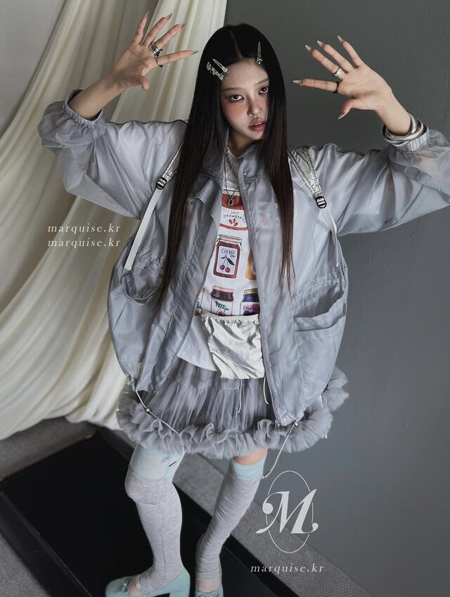 OURWAVE/OUR ROOM東大門代購女士新款職業人氣25春夏夾克透明Our Wave/Our Room夾克