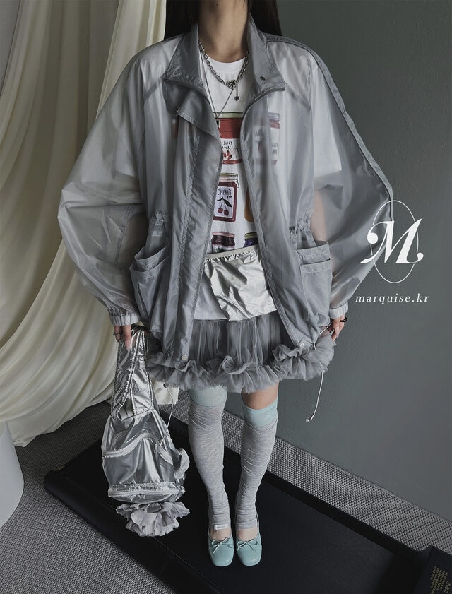 OURWAVE/OUR ROOM東大門代購女士新款職業人氣25春夏夾克透明Our Wave/Our Room夾克