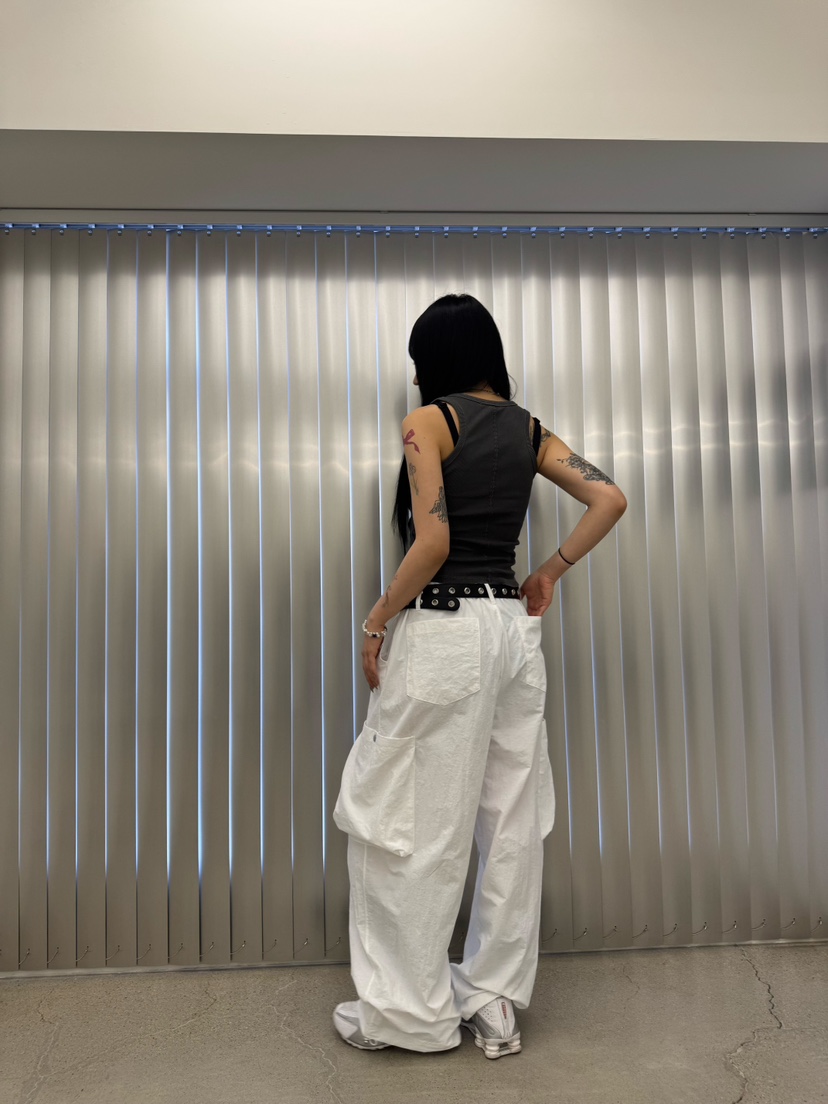 SEEOT韓國直郵女士新款推薦熱賣真品休閑褲工裝褲尼龍套裝腰帶GGD休閑褲