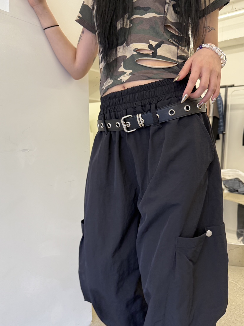SEEOT韓國直郵女士新款推薦熱賣真品休閑褲工裝褲尼龍套裝腰帶GGD休閑褲