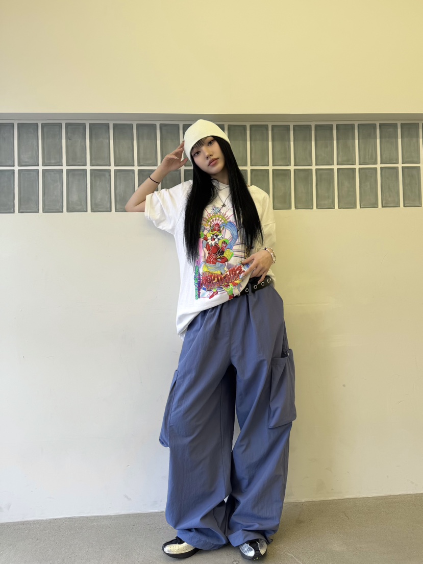 SEEOT韓國直郵女士新款推薦熱賣真品休閑褲工裝褲尼龍套裝腰帶GGD休閑褲