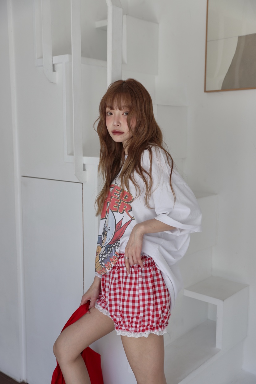 OURWAVE/OUR ROOM韓國代購女裝新款休閑職業熱賣短褲格紋Our Wave/Our Room短褲
