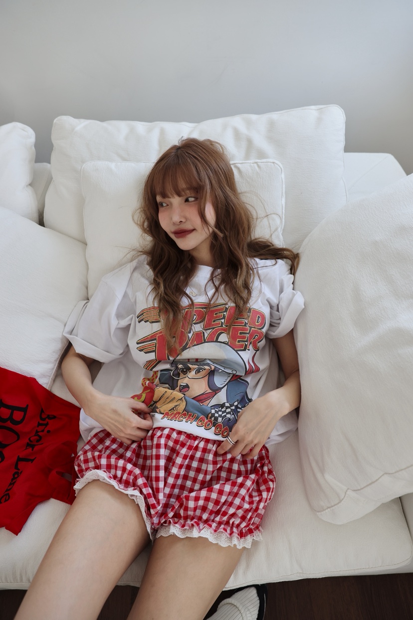 OURWAVE/OUR ROOM韓國代購女裝新款休閑職業熱賣短褲格紋Our Wave/Our Room短褲