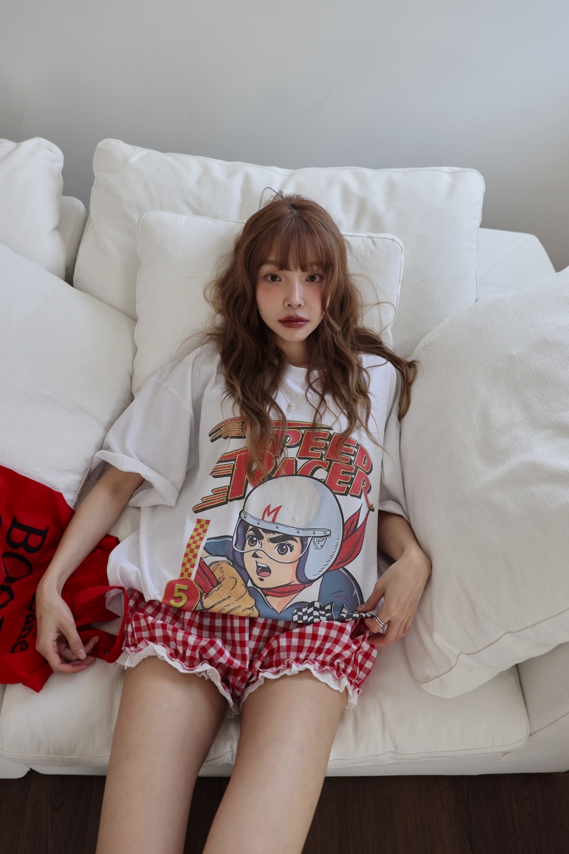 OURWAVE/OUR ROOM韓國代購女裝新款休閑職業熱賣短褲格紋Our Wave/Our Room短褲