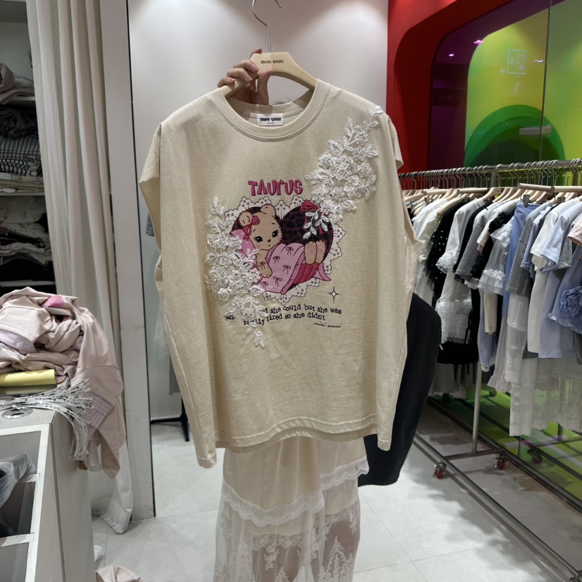 MINI UNNI韓國直郵女士新品休閑熱賣推薦真品人氣時尚職業T恤MINI UNNIT恤圖色2