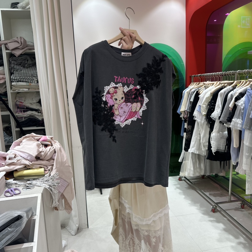 MINI UNNI韓國直郵女士新品休閑熱賣推薦真品人氣時尚職業T恤MINI UNNIT恤圖色3