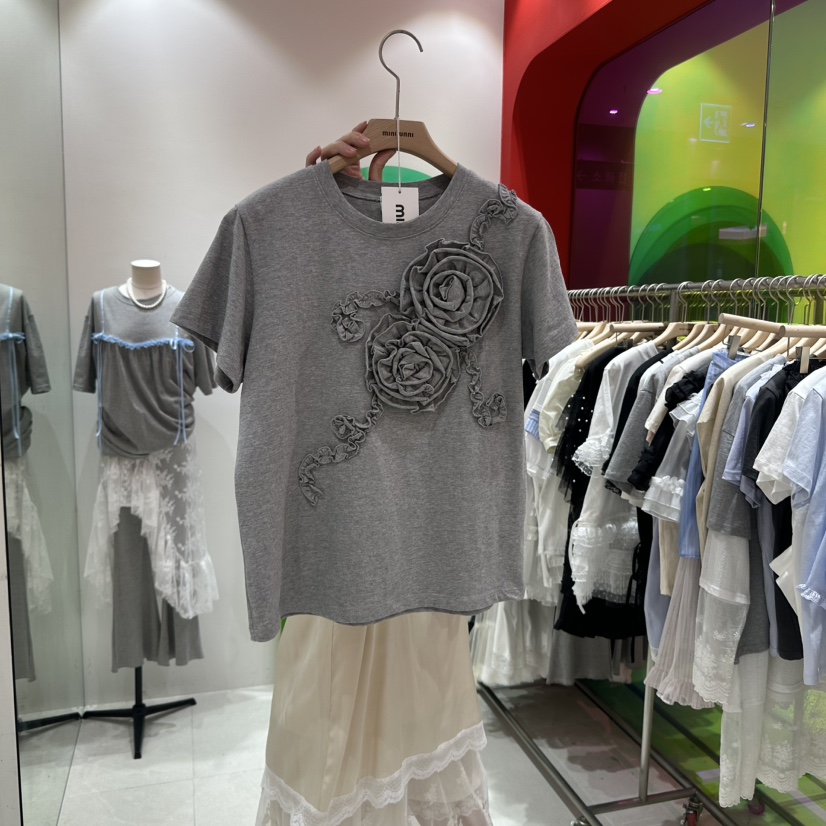 MINI UNNI東大門代購女士新款真品時尚熱賣職業人氣25春夏T恤MINI UNNIT恤圖色4