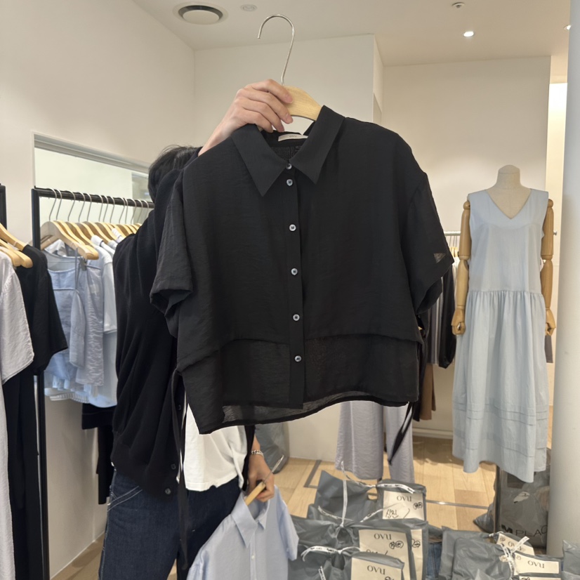 OVU韓國直郵女士新品熱賣休閑推薦人氣職業時尚真品襯衫蕾絲衫OVU襯衫/蕾絲衫圖色3