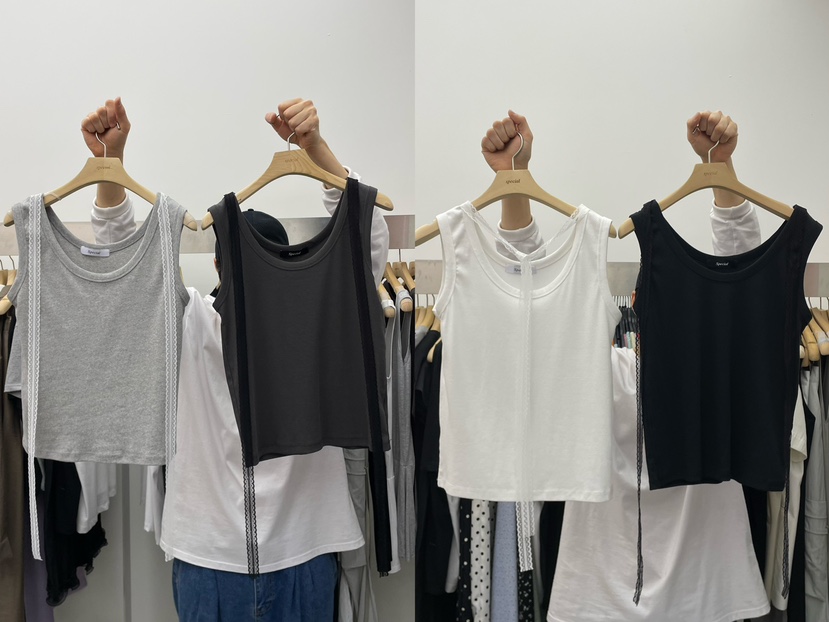 SPECIAL東大門代購女裝新品休閑人氣真品時尚推薦25春夏吊帶背心SPECIAL吊帶/背心