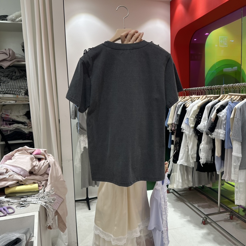 MINI UNNI東大門實拍女士新款時尚休閑推薦職業真品25春夏T恤MINI UNNIT恤