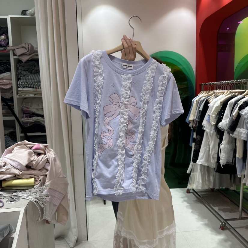 MINI UNNI東大門實拍女士新款時尚休閑推薦職業真品25春夏T恤MINI UNNIT恤圖色2