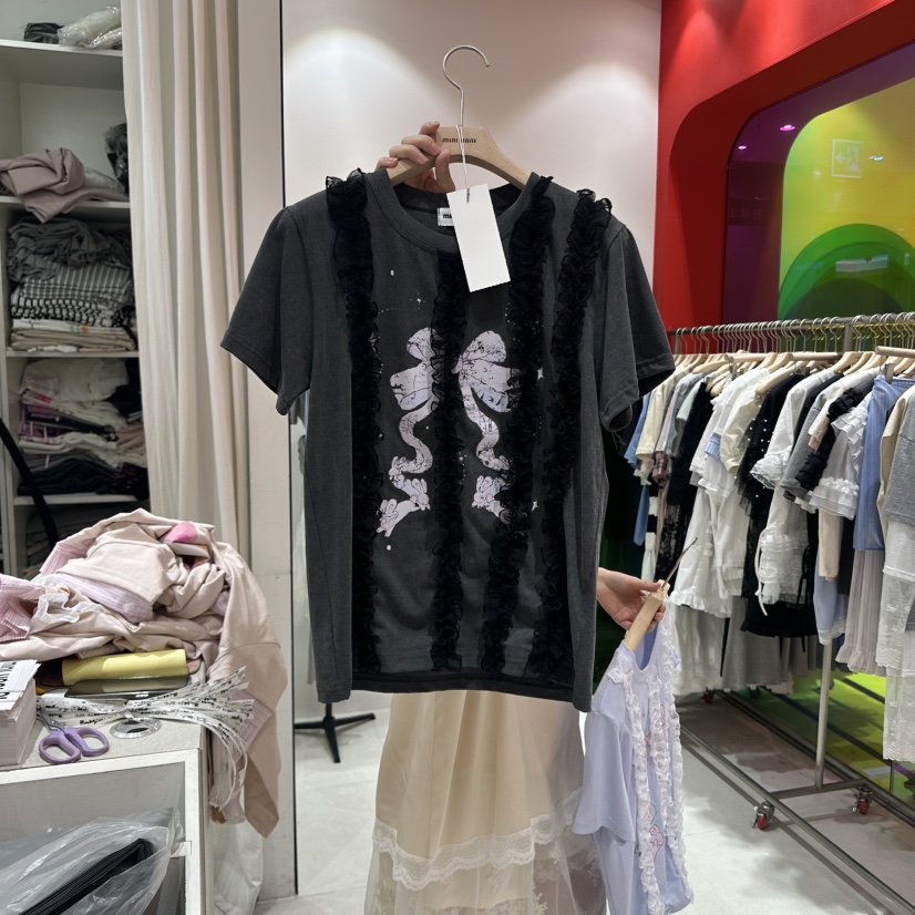 MINI UNNI東大門實拍女士新款時尚休閑推薦職業真品25春夏T恤MINI UNNIT恤圖色3