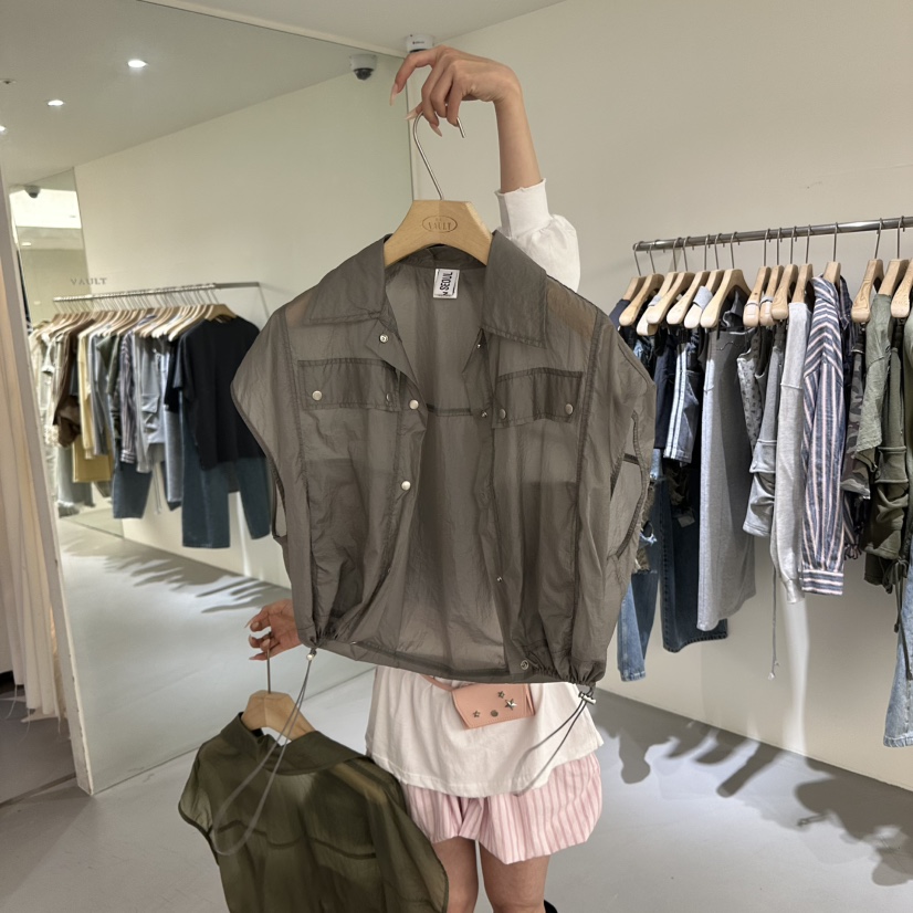 VAULT東大門代購女士新款人氣25春夏職業熱賣真品休閑時尚馬甲VAULT馬甲圖色2