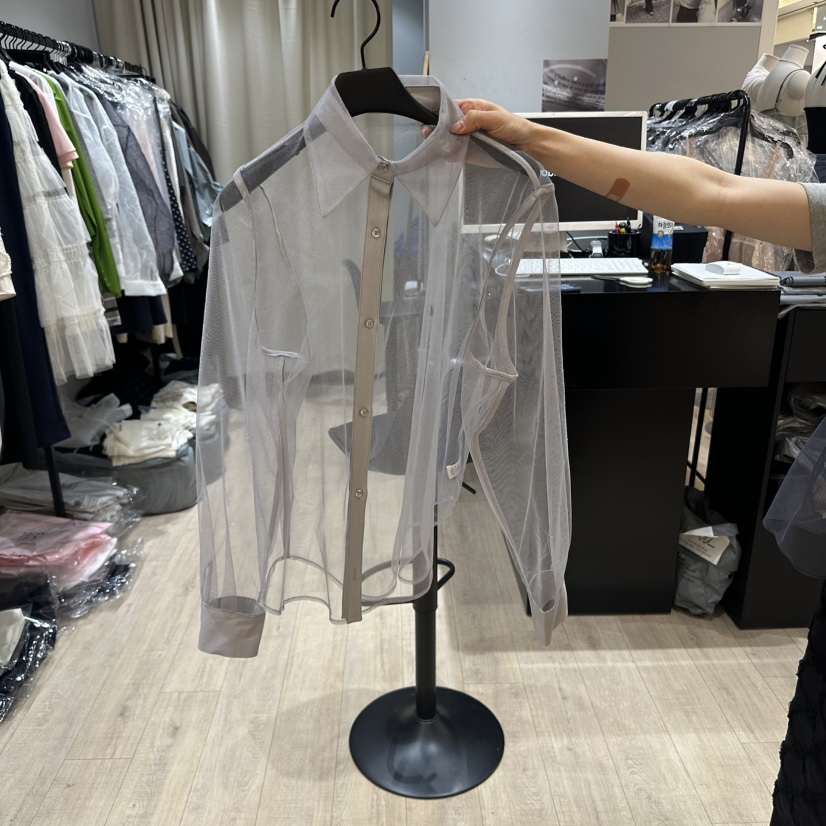 SOFTNESS東大門代購女士新款人氣職業休閑25春夏襯衫蕾絲衫Softness/Cosmic襯衫/蕾絲衫圖色3