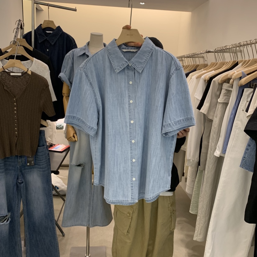 PHILO東大門實拍女士新品真品推薦時尚職業休閑人氣襯衫蕾絲衫PHILO襯衫/蕾絲衫