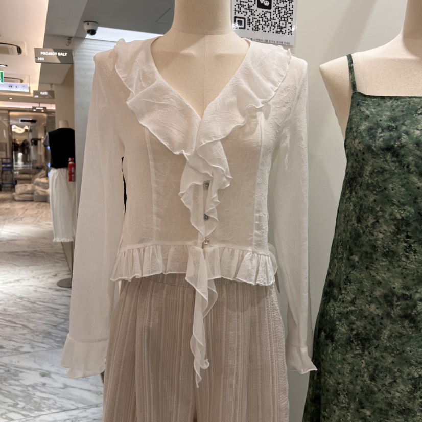 UNCOVER東大門直郵女士新品推薦時尚熱賣25春夏休閑襯衫蕾絲衫UNCOVER襯衫/蕾絲衫圖色2