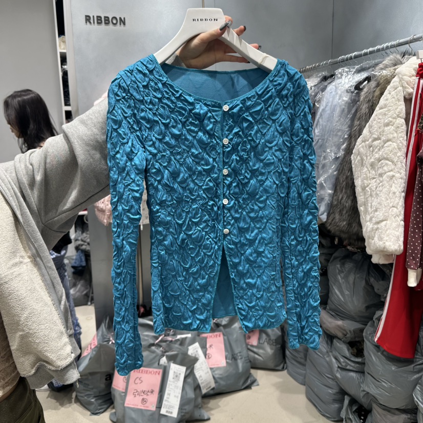 RIBBON東大門實拍女士新款真品熱賣25春夏職業人氣夾克開衫RIBBON夾克
