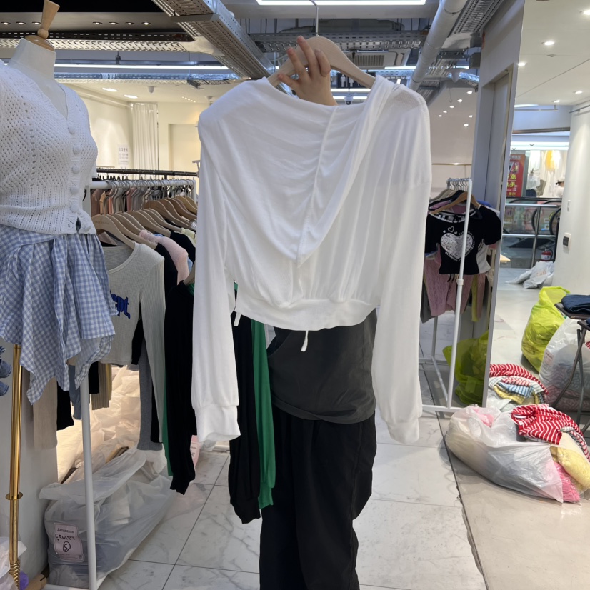 SAGE BRUSH東大門代購女士新品時尚25春夏休閑長袖T恤連帽衫SAGE BRUSH長袖T恤