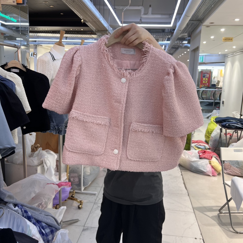SAGE BRUSH東大門代購女裝新品人氣職業熱賣25春夏夾克粗花呢SAGE BRUSH夾克圖色2