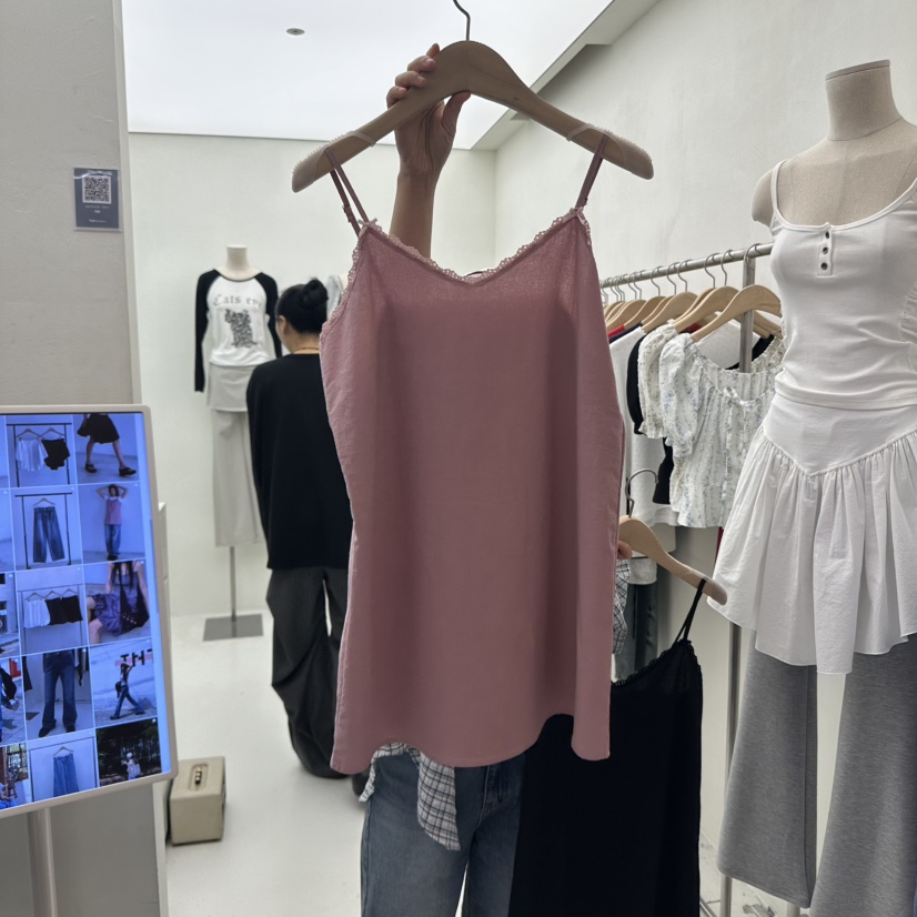 CHAV東大門實拍女士新品25春夏職業真品休閑熱賣人氣吊帶背心CHAV吊帶/背心圖色2