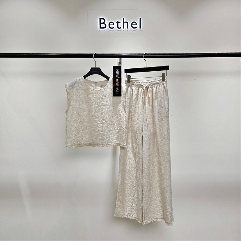 BETHEL東大門直郵女裝新款人氣職業真品時尚套裝兩件套亞麻BETHEL套裝