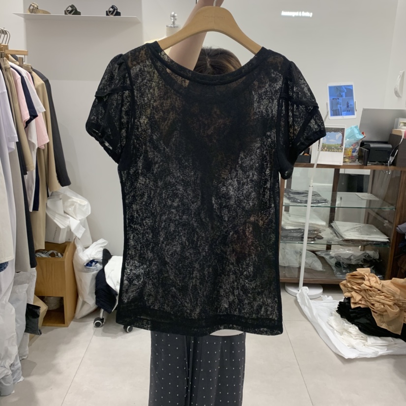 ANN MARGRET(此品牌名稱會遭售假投訴,建議淘寶店鋪商品名稱中不要使用)東大門實拍女裝新品25春夏T恤GRETA.YT恤