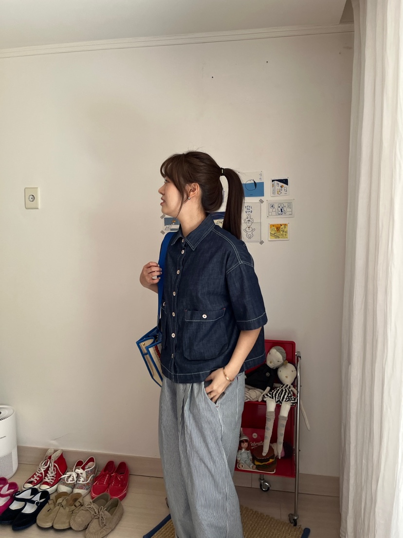 AT NOTE東大門實拍女士新款25春夏推薦人氣襯衫蕾絲衫口袋AT NOTE襯衫/蕾絲衫