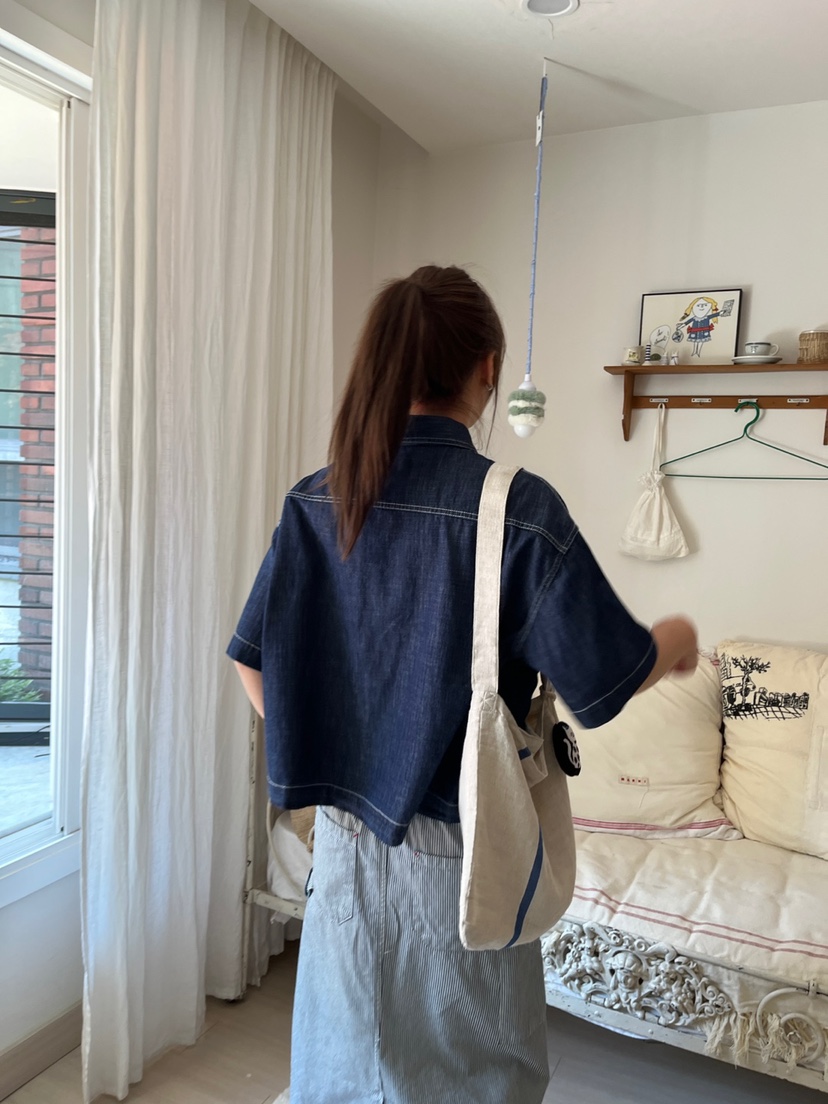 AT NOTE東大門實拍女士新款25春夏推薦人氣襯衫蕾絲衫口袋AT NOTE襯衫/蕾絲衫