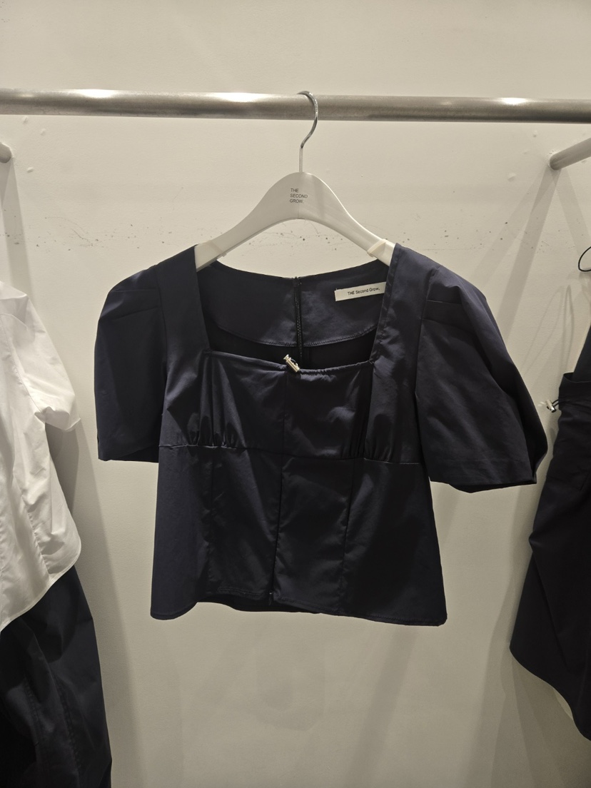 THE SECOND GROW東大門代購女裝新品休閑人氣襯衫蕾絲衫褶皺THE SECOND GROW襯衫/蕾絲衫圖色2