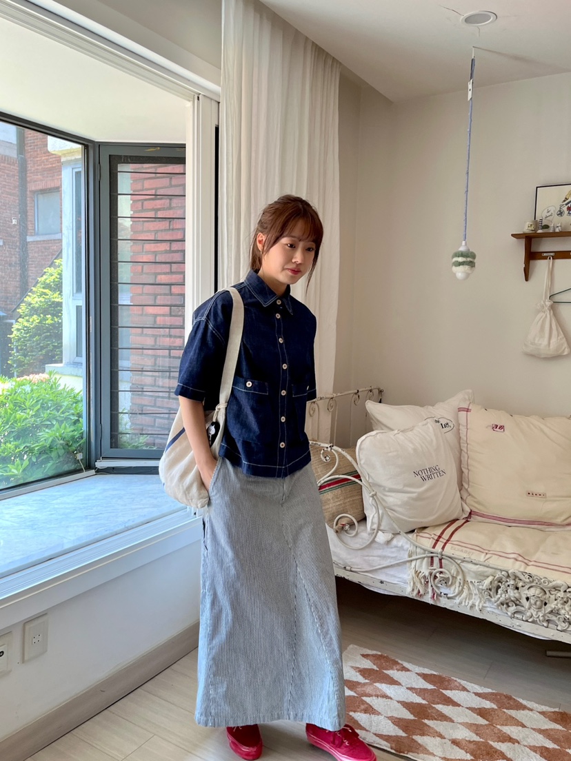 AT NOTE韓國直郵女裝新品休閑25春夏人氣真品推薦時尚長裙AT NOTE長裙