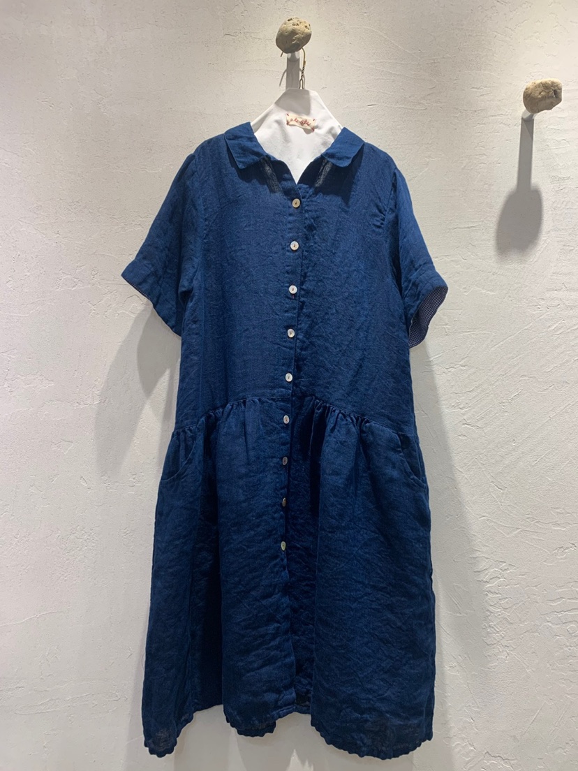 AT NOTE東大門直郵女士新款時尚真品職業休閑推薦連衣裙亞麻AT NOTE連衣裙