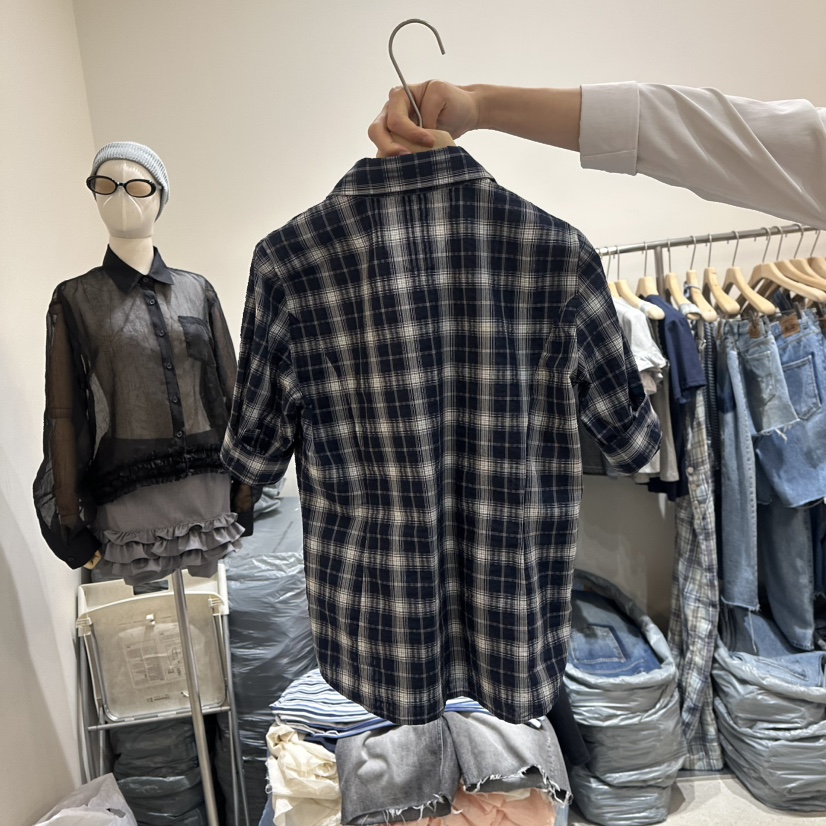 SUNDER MARKET東大門代購女裝新品休閑25春夏真品襯衫蕾絲衫SUNDER MARKET襯衫/蕾絲衫