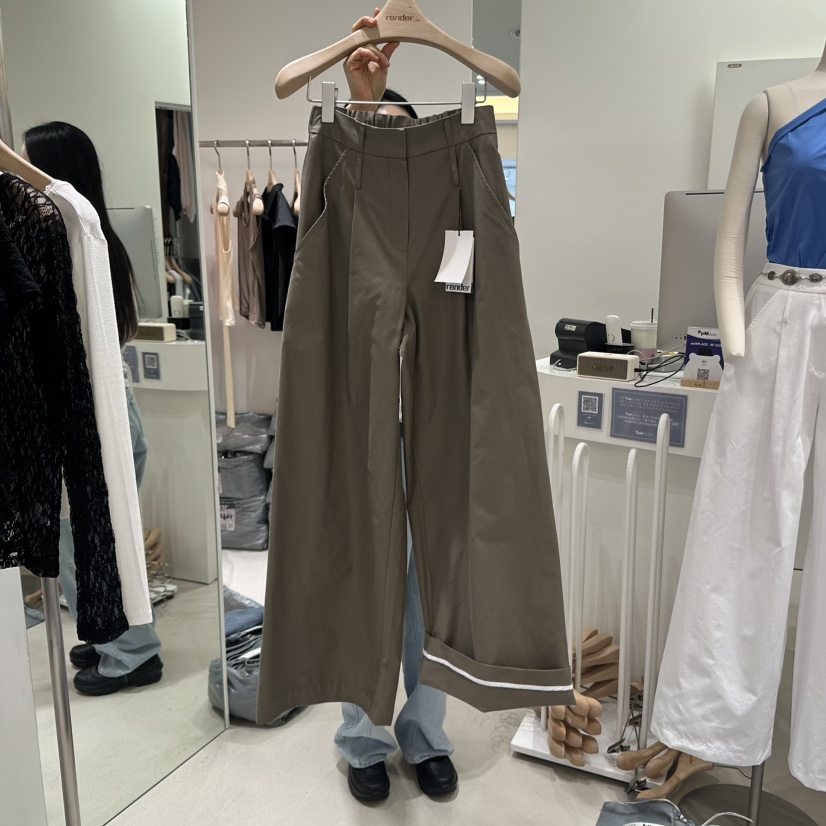 RENDER東大門實拍女士新品人氣推薦25春夏真品時尚休閑褲腰帶RENDER休閑褲圖色3