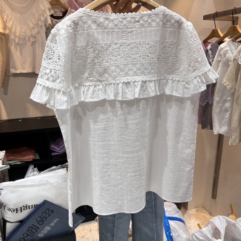 HERO東大門代購女士新品真品人氣25春夏時尚職業襯衫蕾絲衫HERO襯衫/蕾絲衫