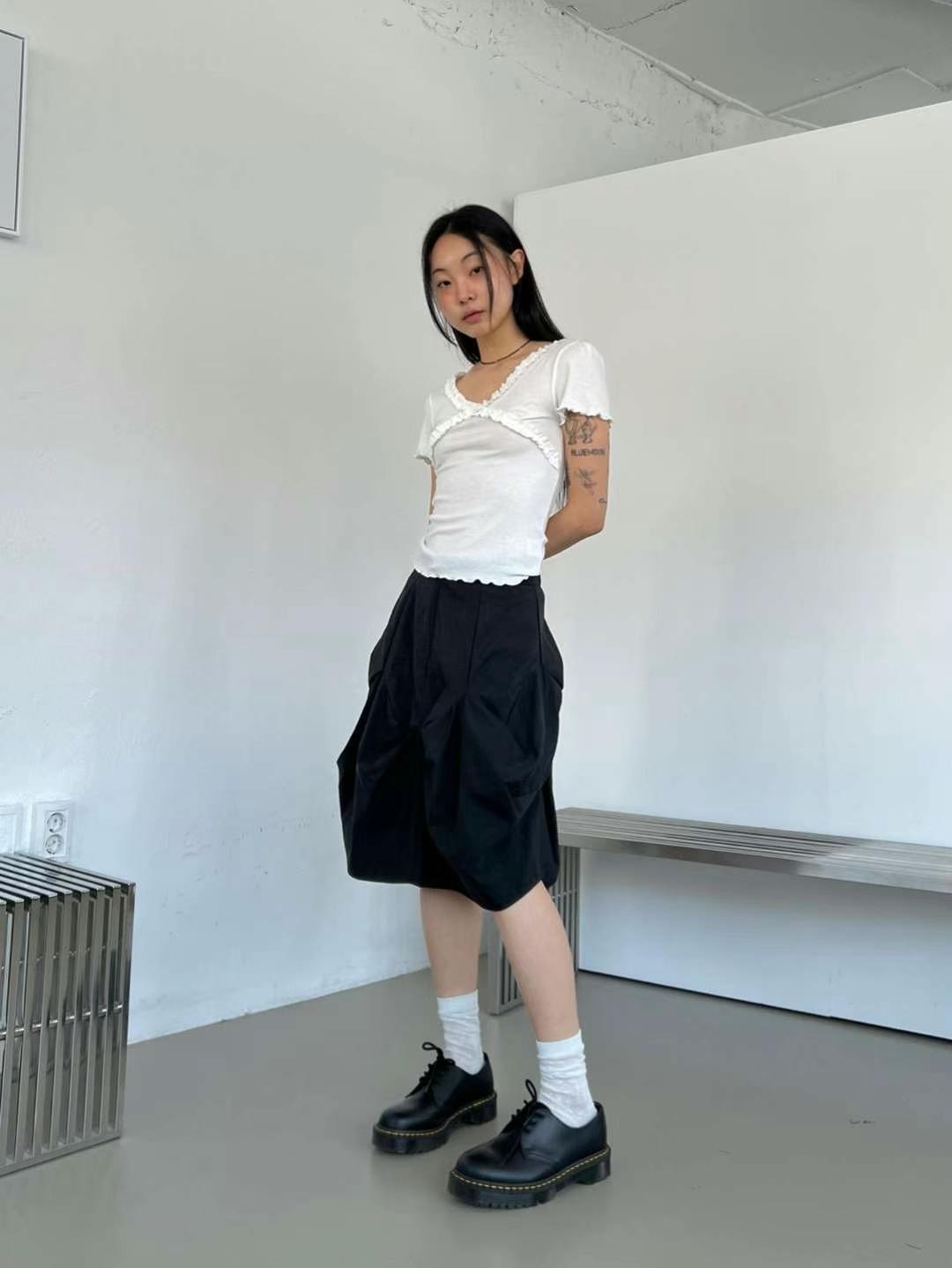 ASKHAKI東大門實拍女裝新品25春夏推薦人氣熱賣半身裙中短裙ASKHAKI半身裙/中短裙