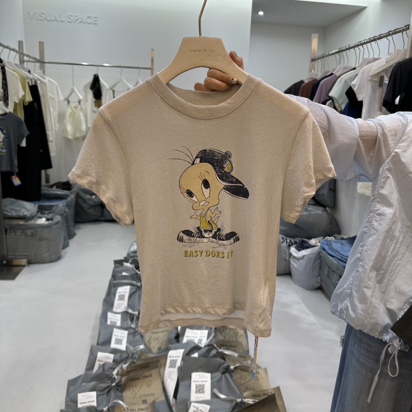 VISUAL SPACE韓國㊣直郵東大門代購女裝新品推薦熱賣時尚T恤VISUAL SPACET恤